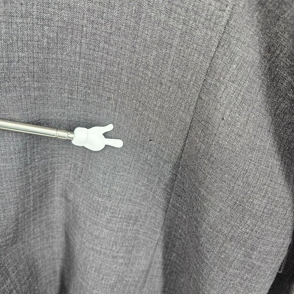 Hickey Freeman Suit Jacket Blazer 48R Grey Tasmanian Wool Loro Piana Super 120s - Picture 8 of 14